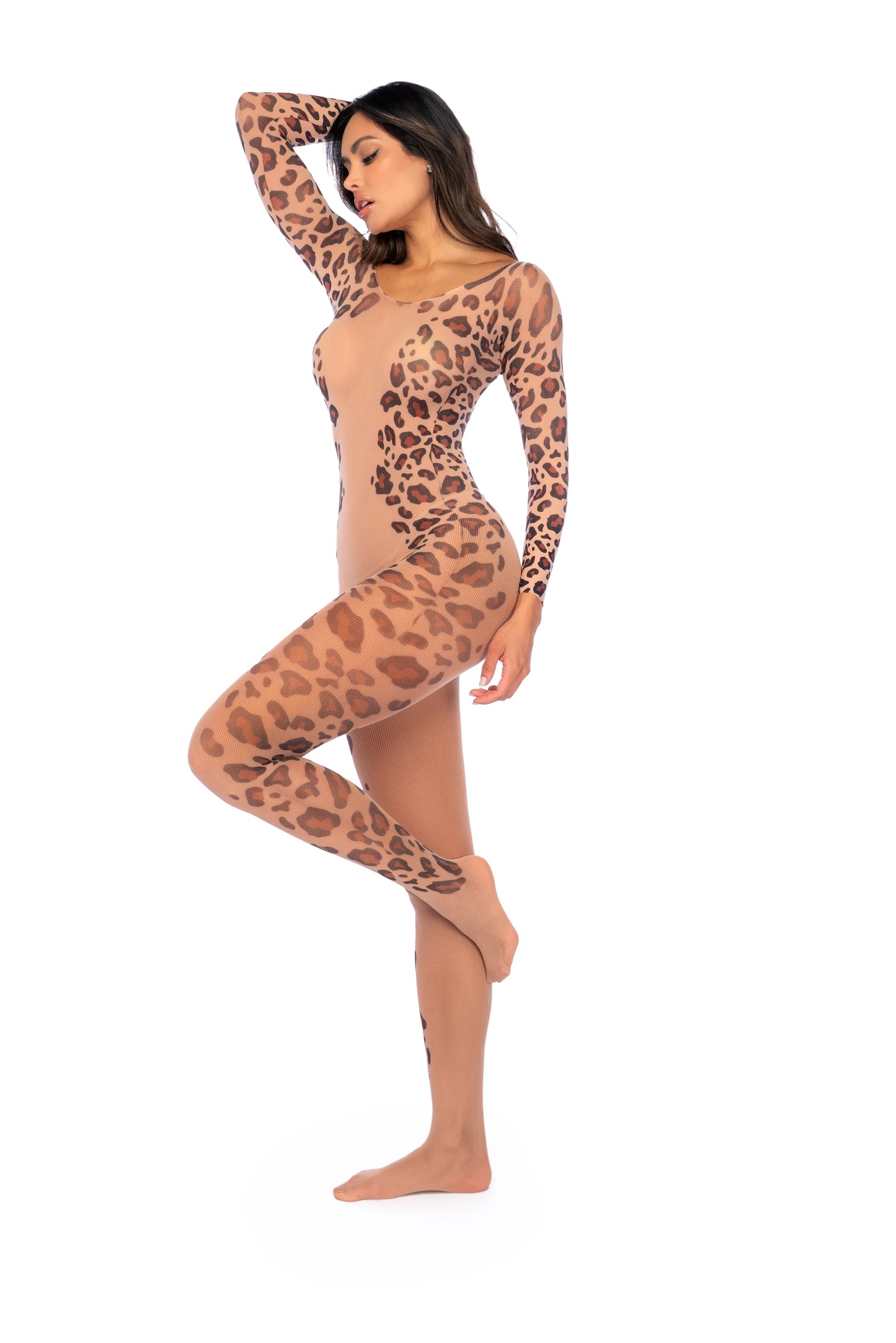 Map Long Sleeved Mesh Bodysuit - 1143