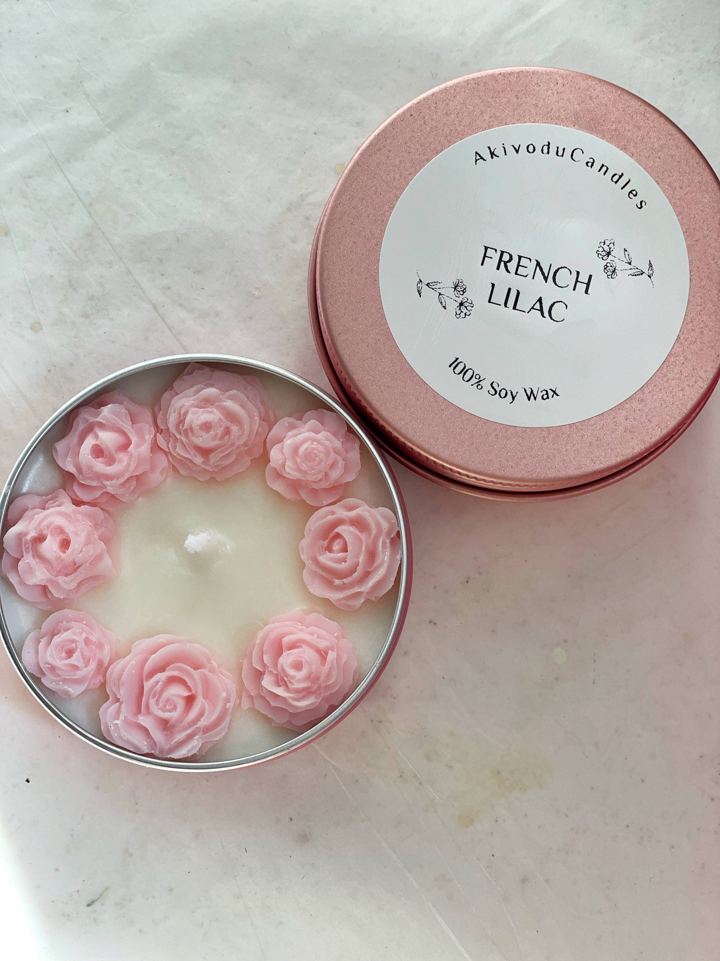 Floral Mini Candles 2 oz - Wood Wick, Floral Scent