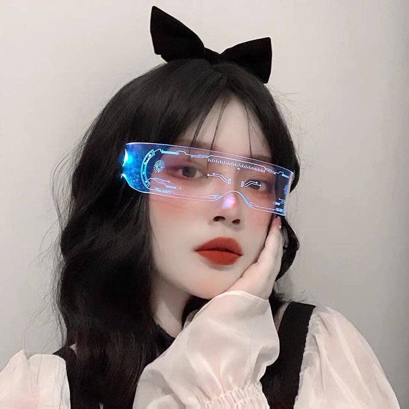 Color-Changing LED Glasses With Foldable Side For Charging