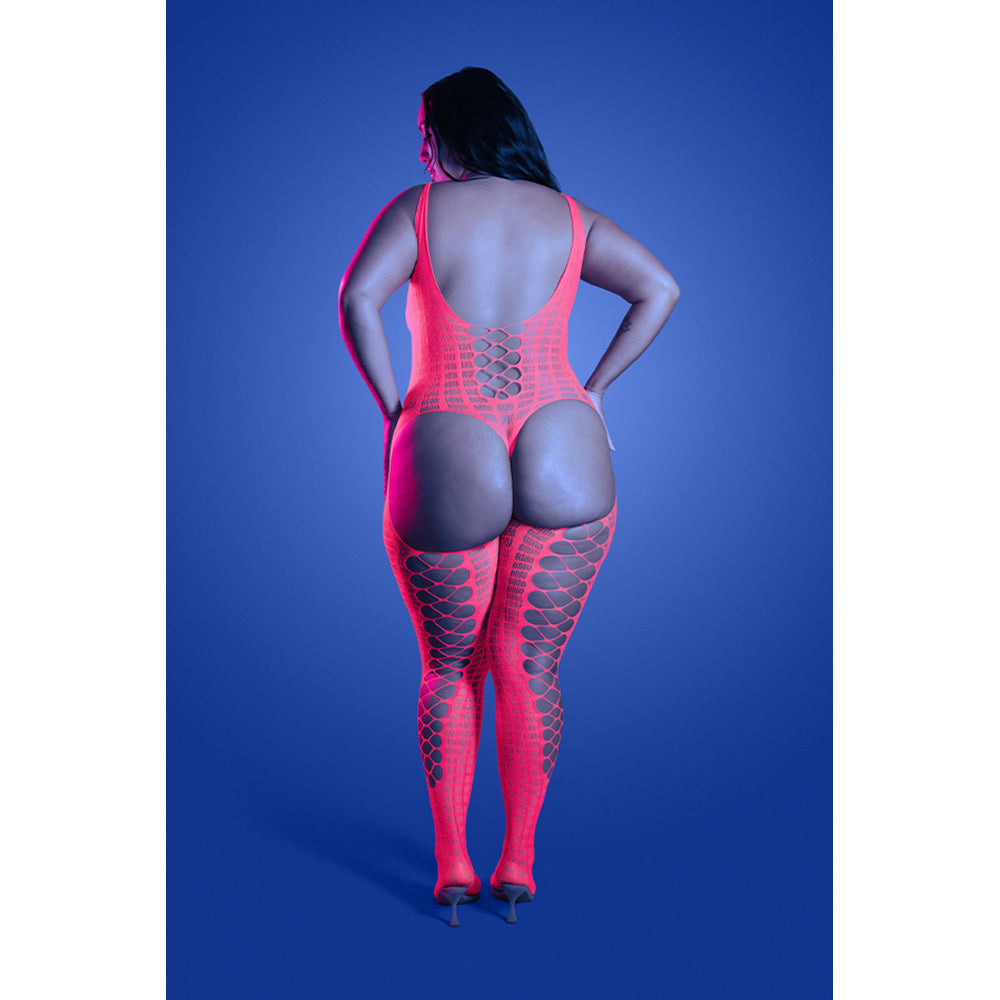 Queen Size Turn Up Bodystocking - GL2663