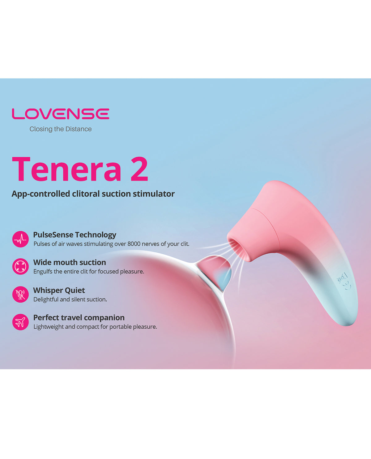 Tenera2 Pulse Sence Clitoral Suction Stimulator - eld LOV0272