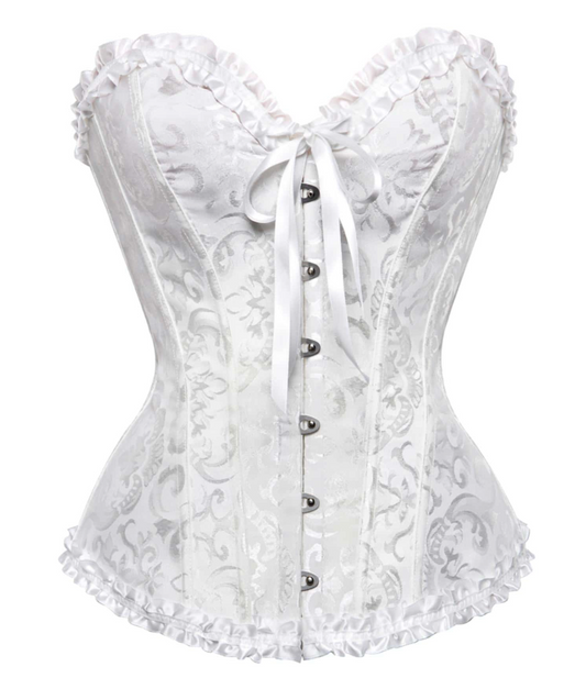 Victorian Romance Brocade Overbust Corset – Multiple Colors