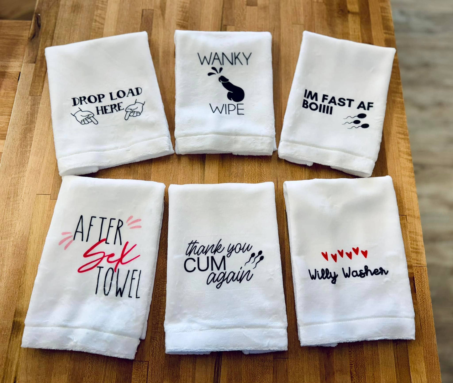 SEX TOWEL - NAUGHTY TOWEL - CUM RAG - AFTER DARK - GAG GIFT