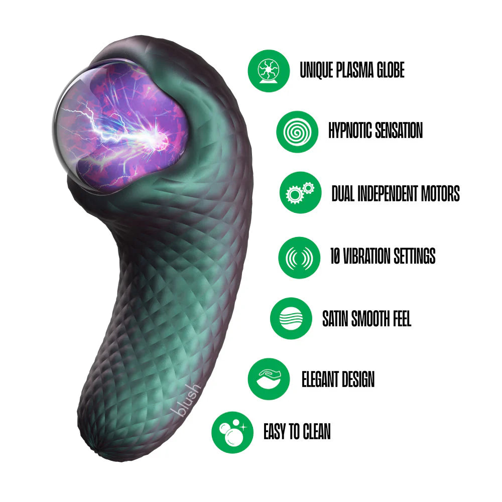 Enchanted Serpent Pulse Vibrator With Mystical Plasma Globe