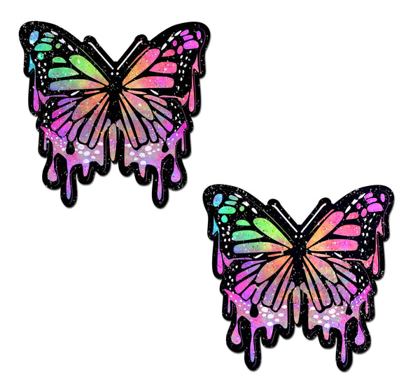 Butterfly Melt Trippy Glitter Rainbow Nipple Pasties