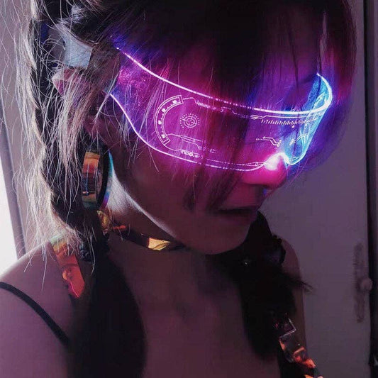 Color-Changing LED Glasses With Foldable Side For Charging