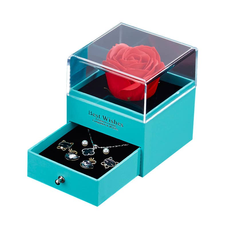 Valentine Gift  Luxury Delicate Soap Rose Jewelry Box