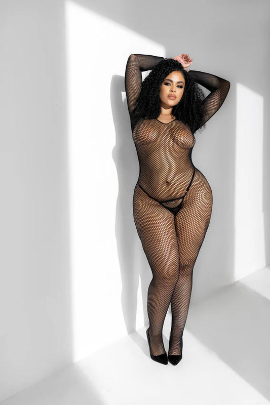 Map Maya Long Sleeve Fishnet Bodystocking - 1102X