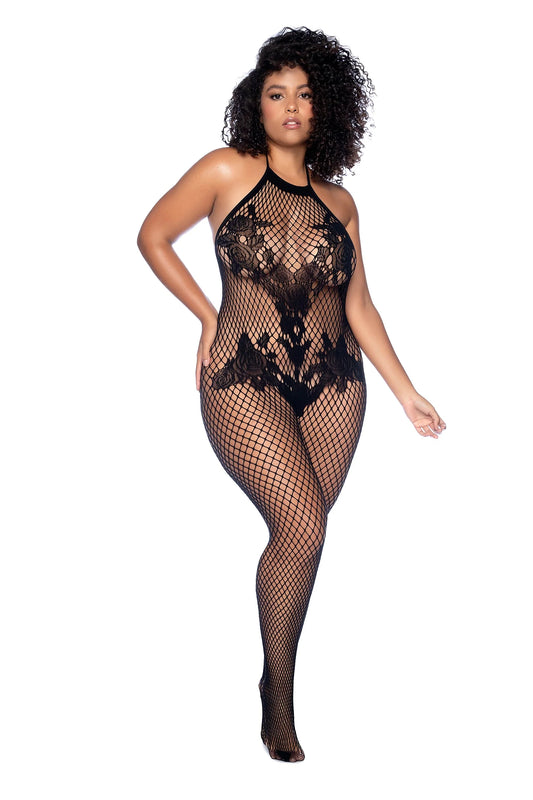 Map Floral Fishnet Bodystocking - 1116X