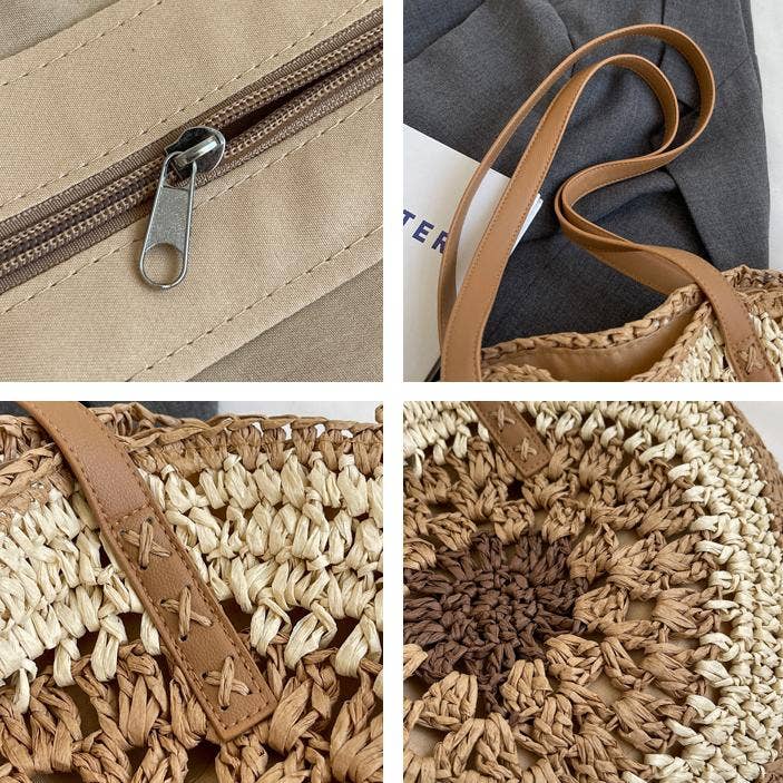 Seaside conch straw shoulder bag
