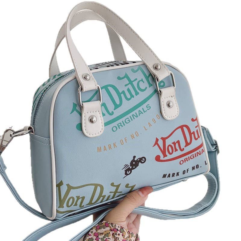 Contrasting printed handbag crossbody