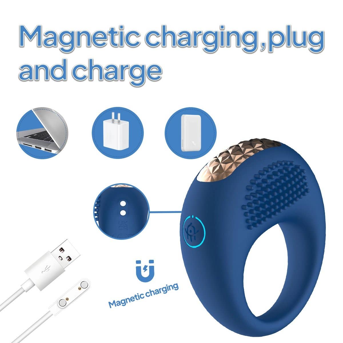 AIERSHA Orbit Ring:  App-Control Vibrating Locking Ring