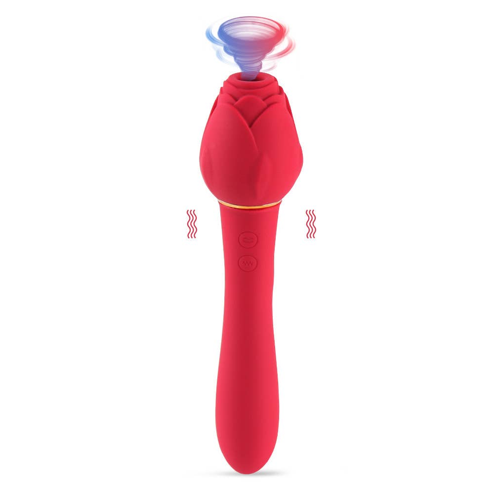 Rose sucking vibrator sucking breast teasing female sex toys