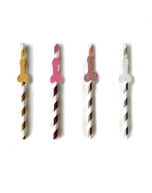 Glitterati Penis Cocktail Straws