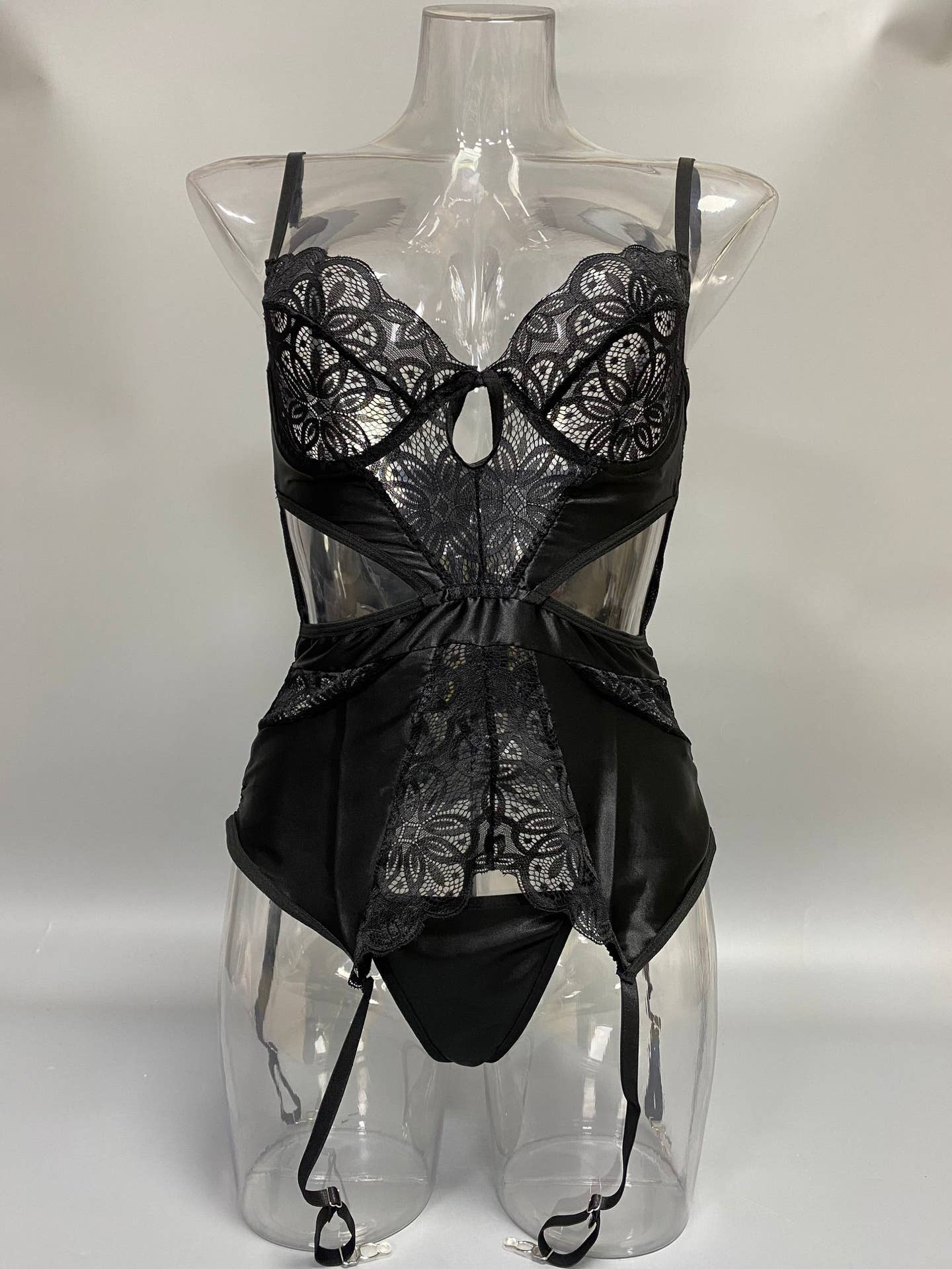 Sexy Lace Jumpsuit Bra Set