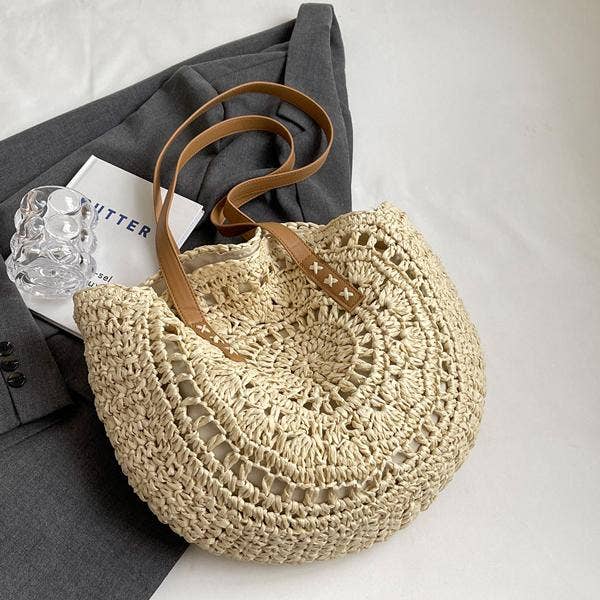 Seaside conch straw shoulder bag