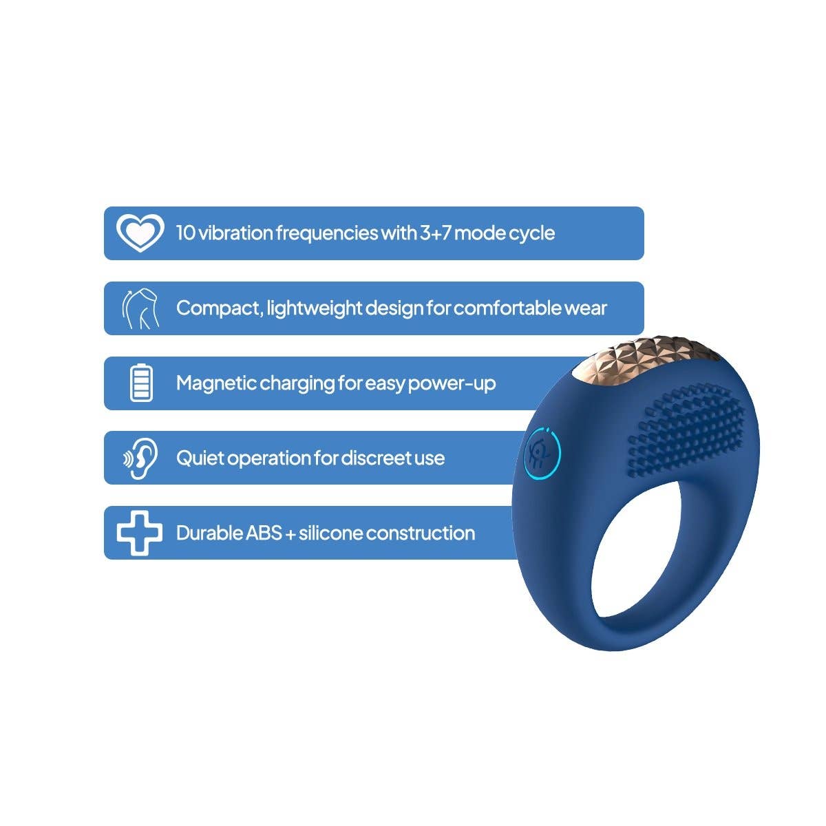 AIERSHA Orbit Ring:  App-Control Vibrating Locking Ring