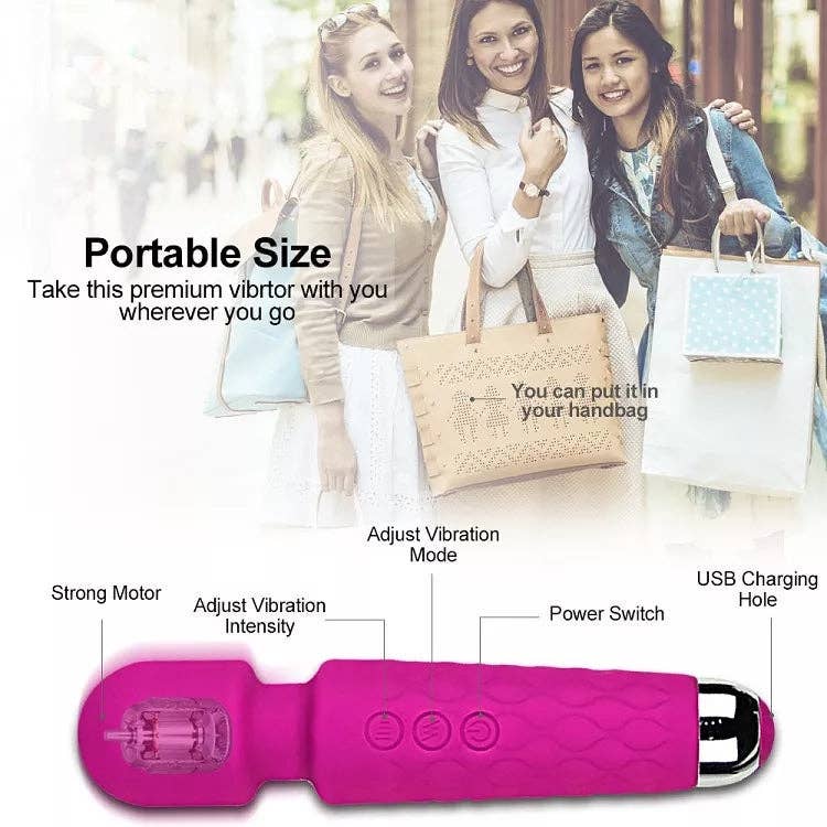 20 Speed Waterproof Wand Vibrator for Women Massage Toy