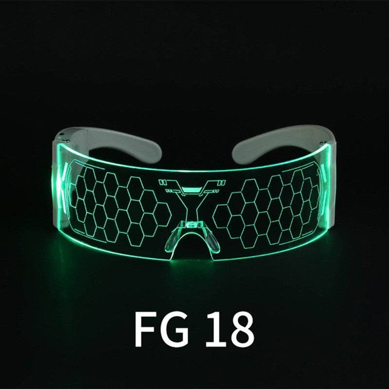 Color-Changing LED Glasses With Foldable Side For Charging