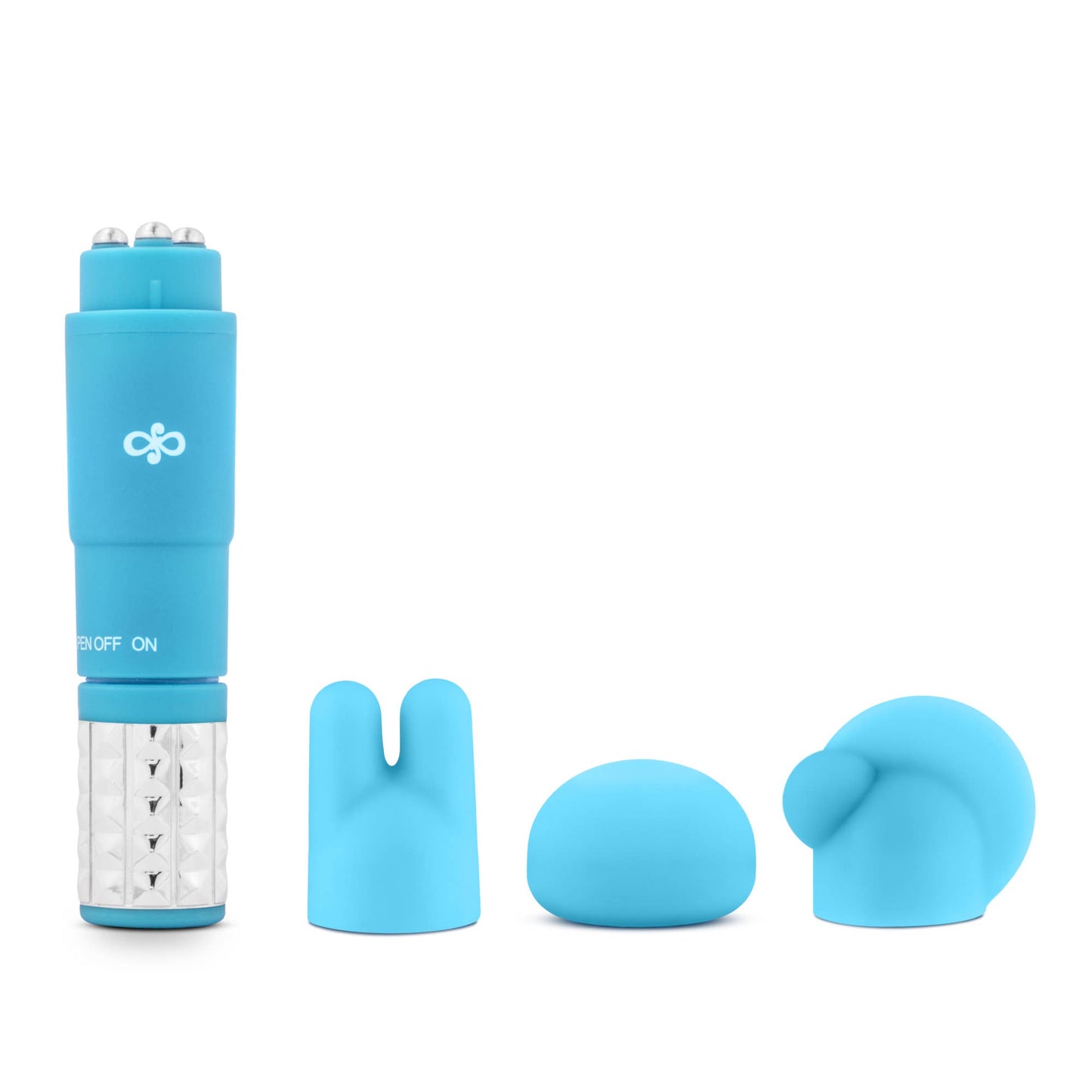Rose Revitalize - 4" Silicone Mini Vibrator - 3 Attachments