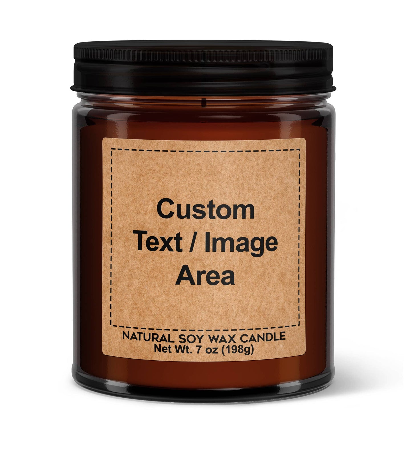 Custom Candle - Amber Screw Top Votive Candle 8 oz Jar