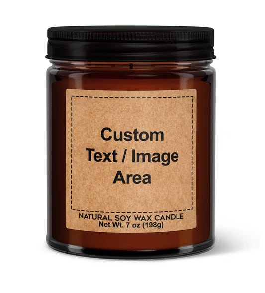 Custom Candle - Amber Screw Top Votive Candle 8 oz Jar