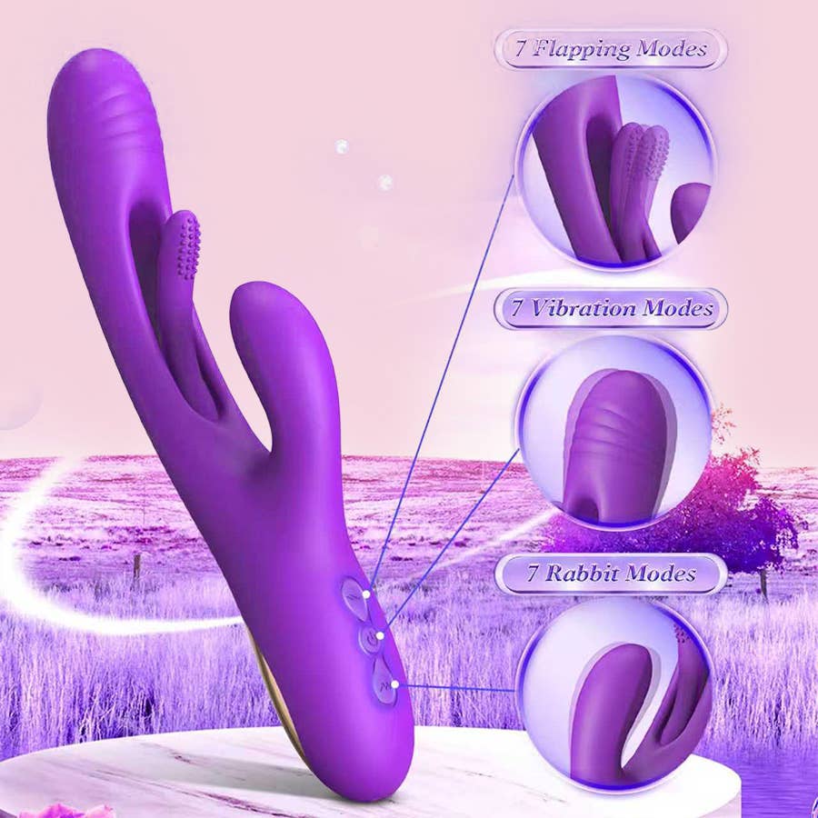 Hollow-out sucking and slapping vibrator