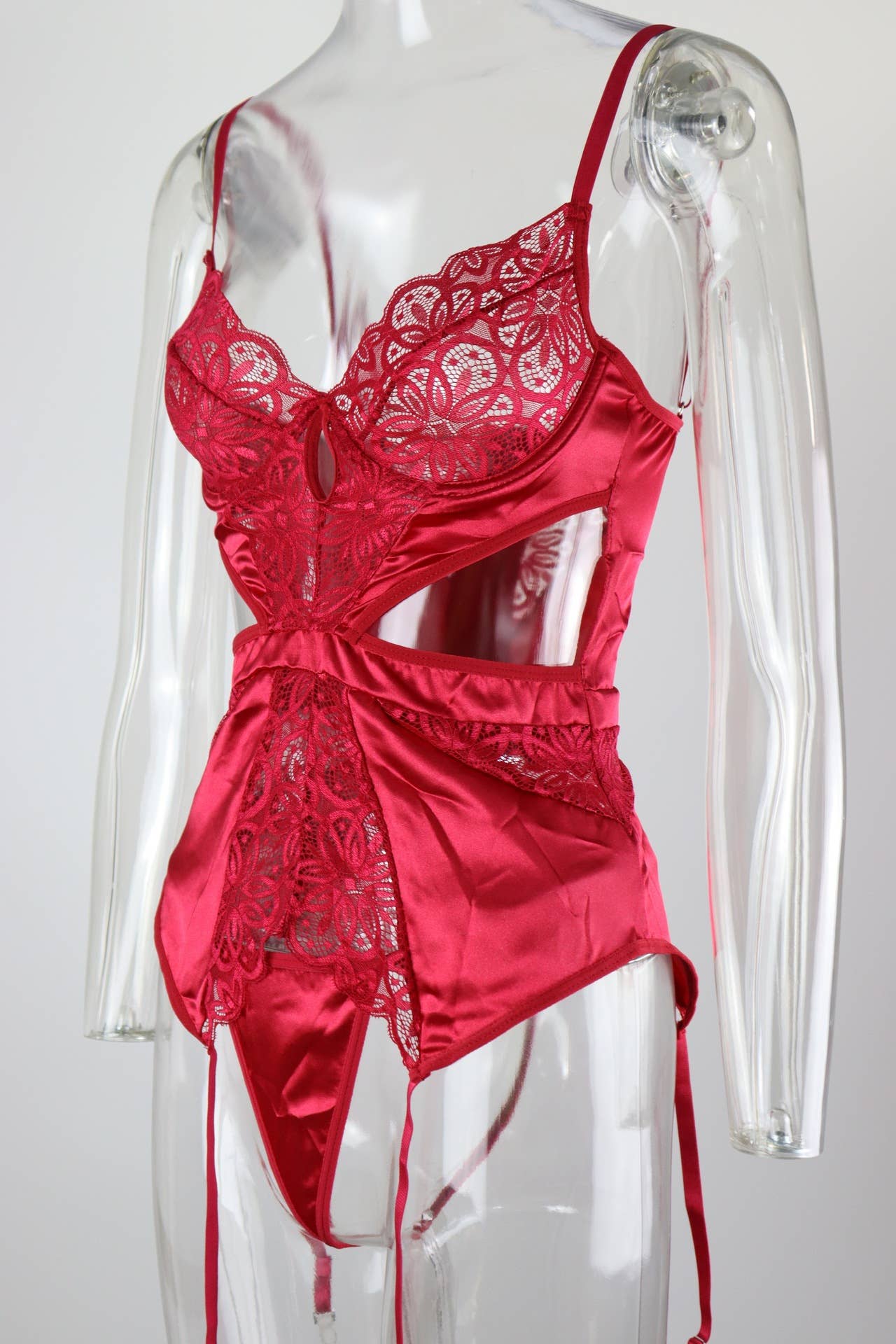 Sexy Lace Jumpsuit Bra Set