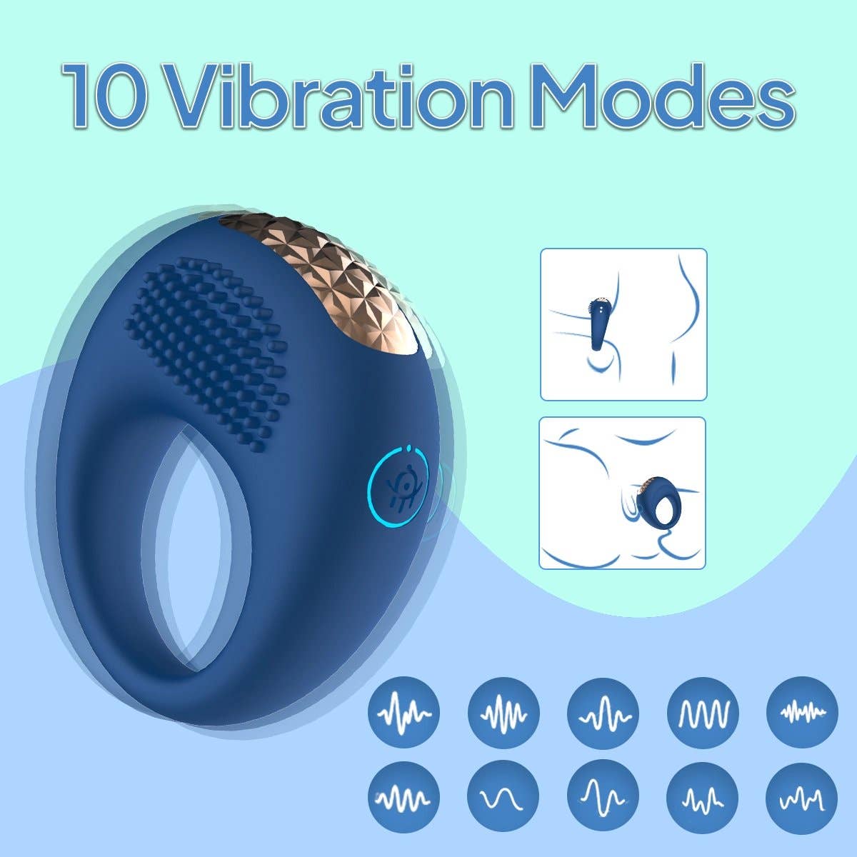 AIERSHA Orbit Ring:  App-Control Vibrating Locking Ring