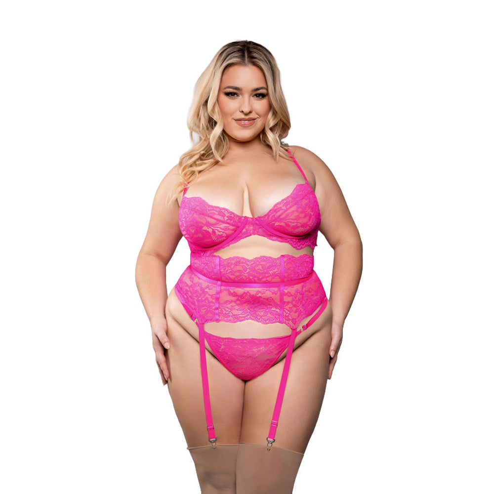 Queen Size Juliette 3pc Bra & Panty Set - nt 2434XNPK