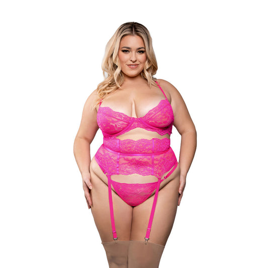 Queen Size Juliette 3pc Bra & Panty Set - nt 2434XNPK