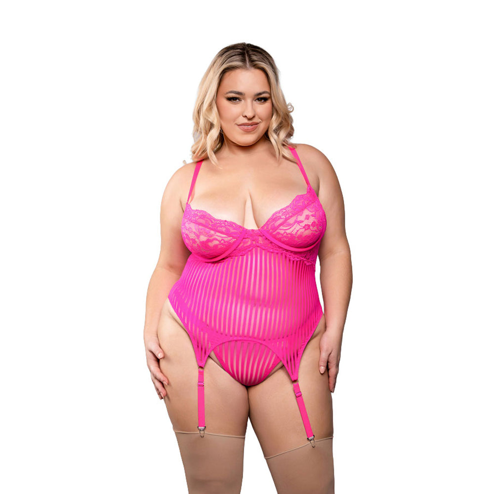 Queen Size Juliette Bustier & Panty Set - nt 2435XNPK