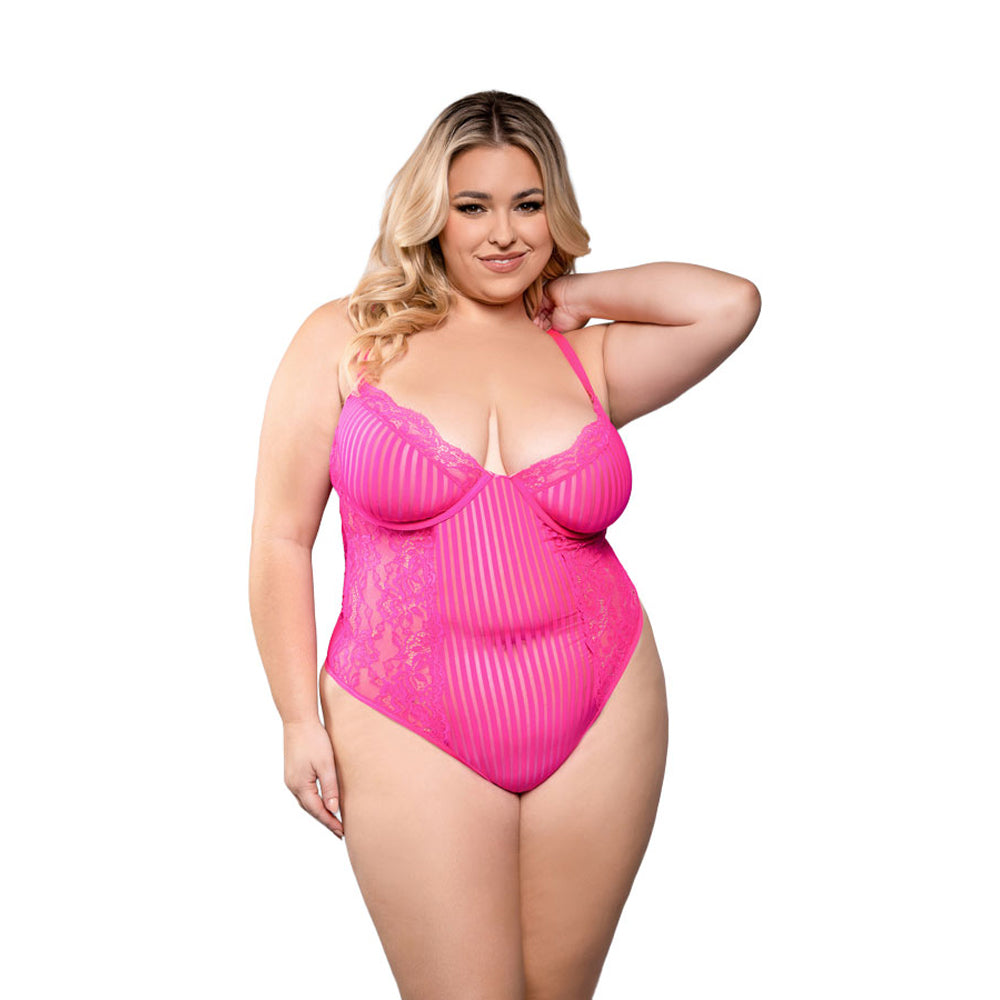 Queen Size Crotchless Teddy - 2436XNPK