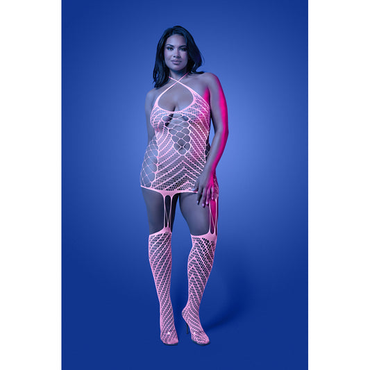 Queen Size Metamorphic Bodystocking Dress - nv GL2550