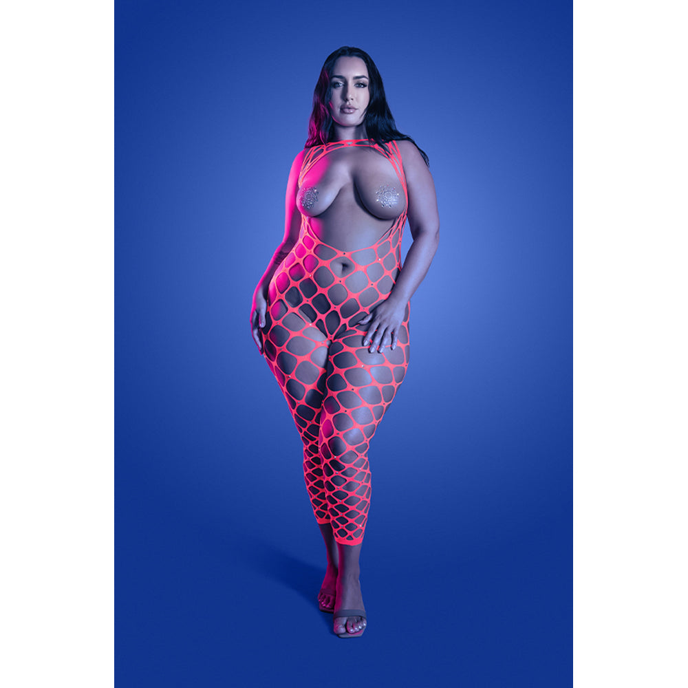 Queen Size Want It All Bodystocking & Pasties - nv GL2661
