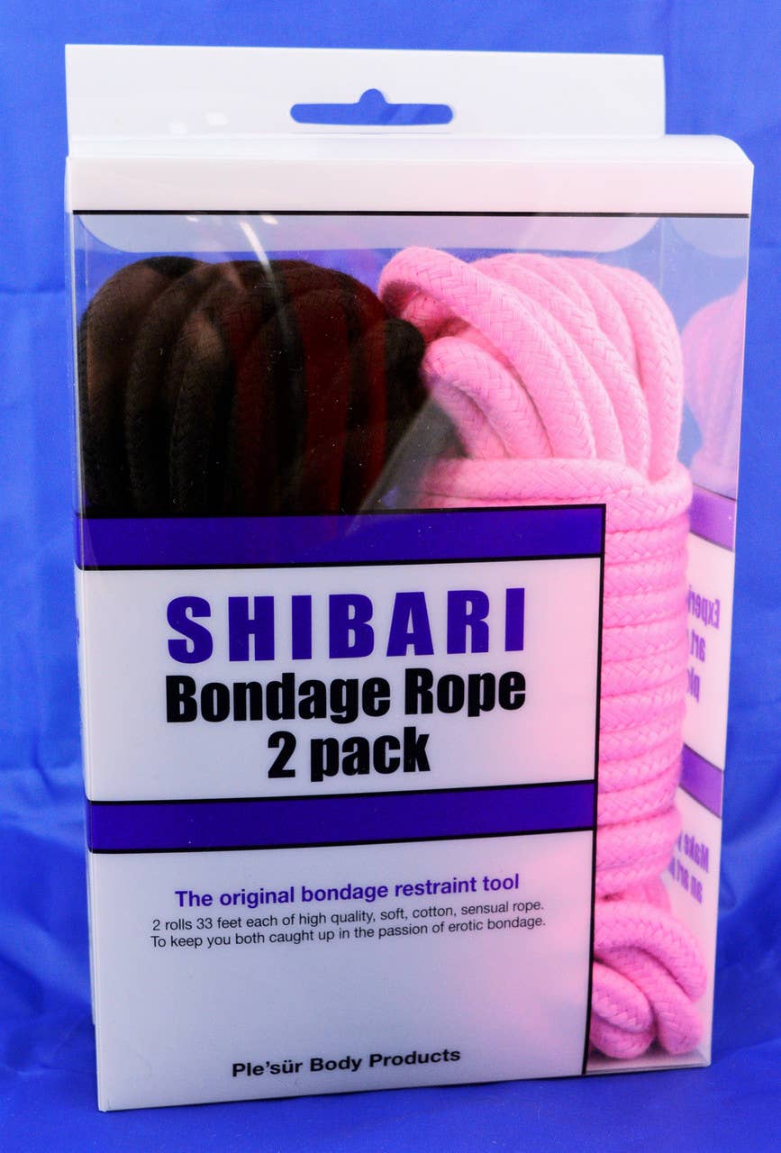 Rope 2 Pack Shibari Bondage Rope Kit - Pink & Black