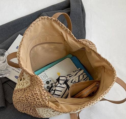 Seaside conch straw shoulder bag