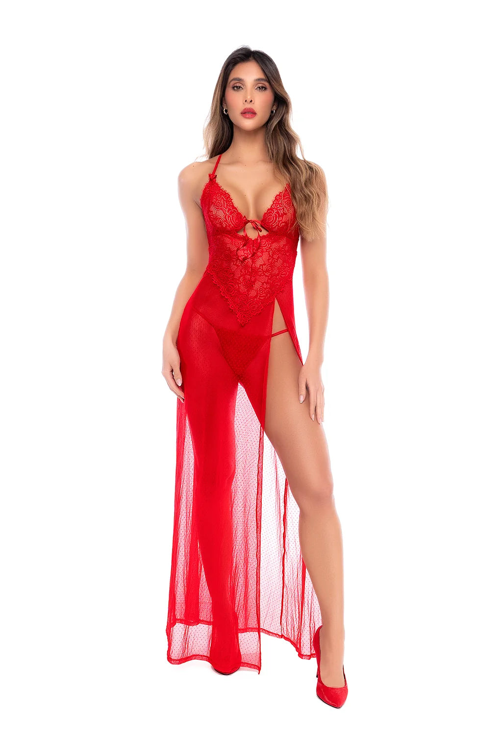 Long Gown w/ Matching Thong - MP7649