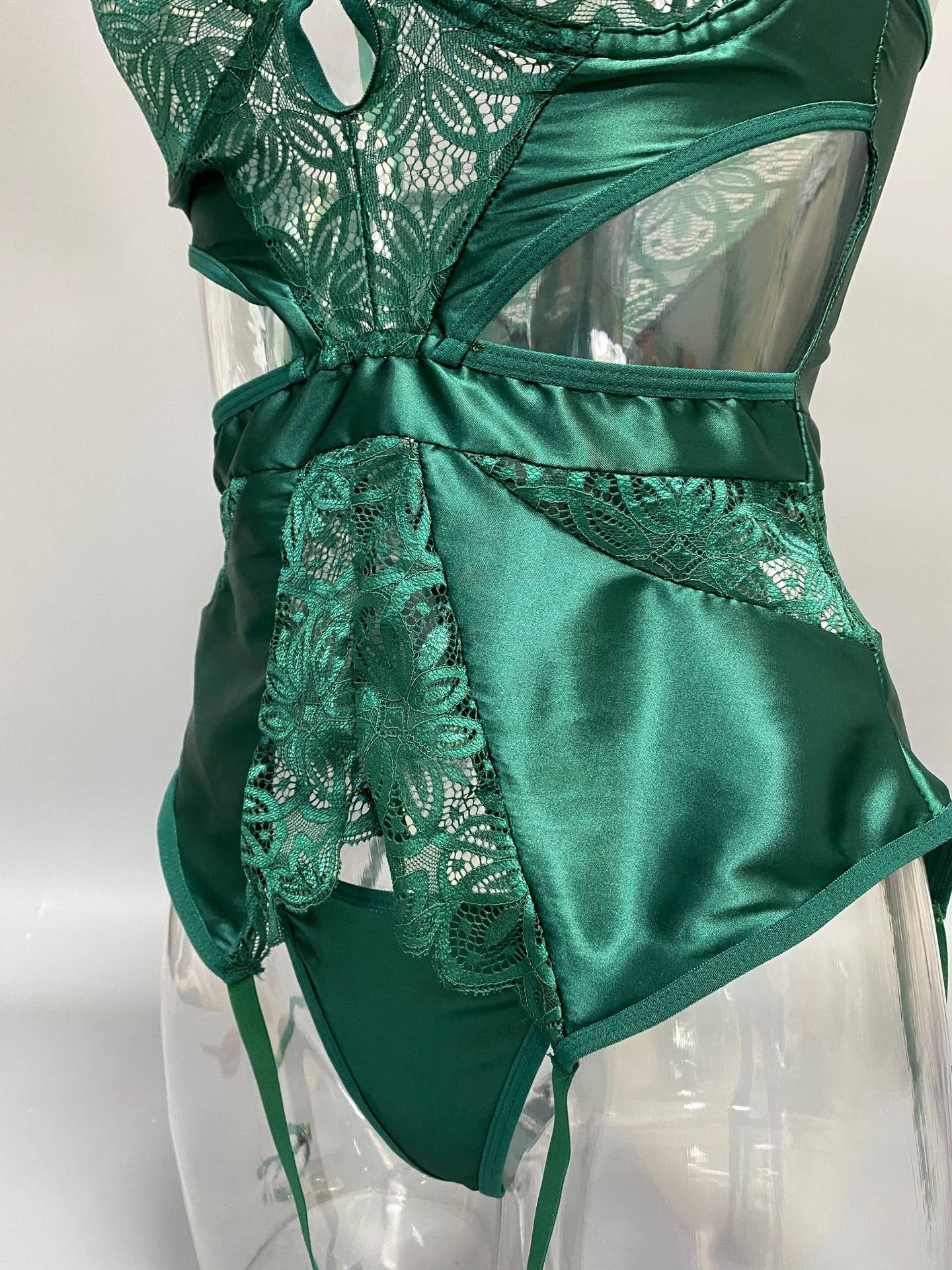 Sexy Lace Jumpsuit Bra Set