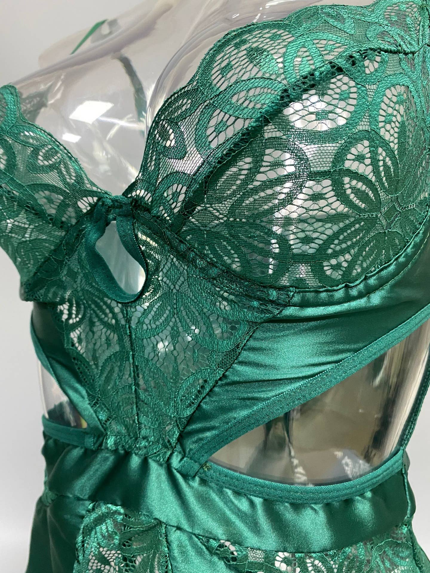Sexy Lace Jumpsuit Bra Set