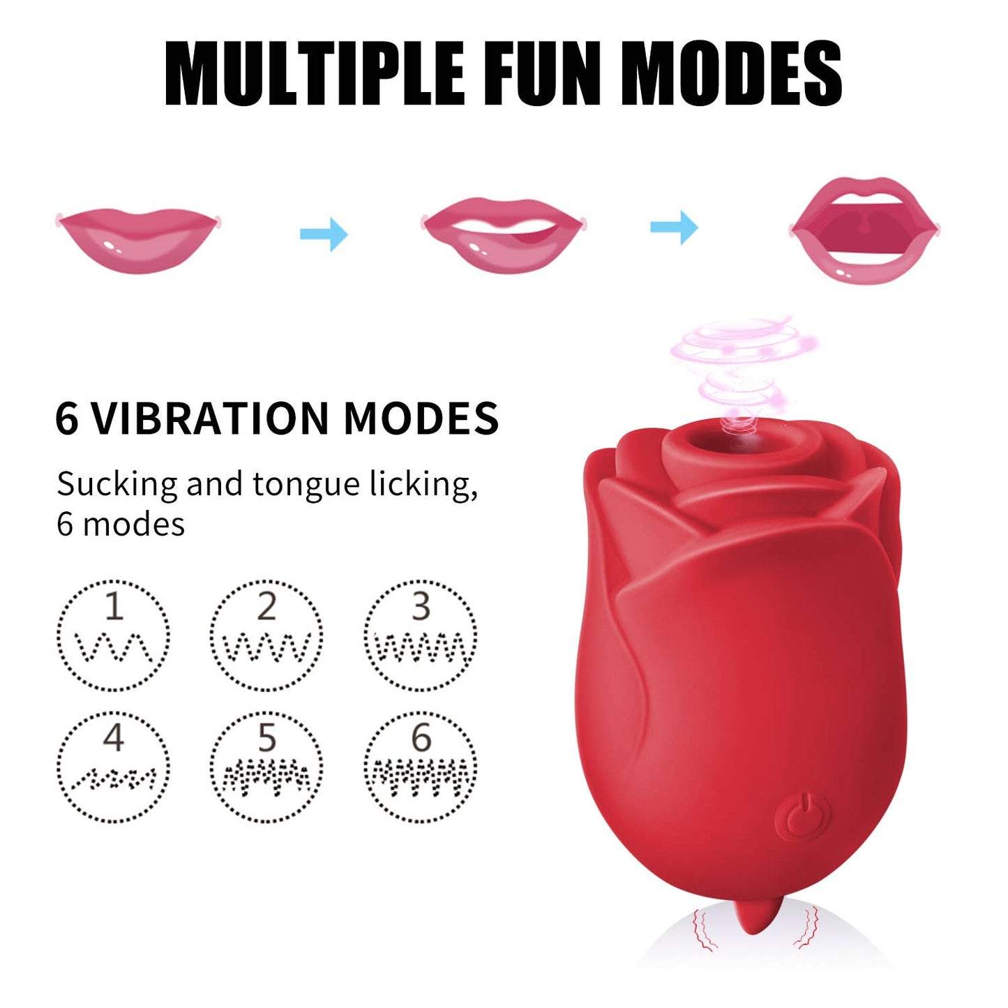 Rose and tongue 2 in 1 Adult Sex Toys