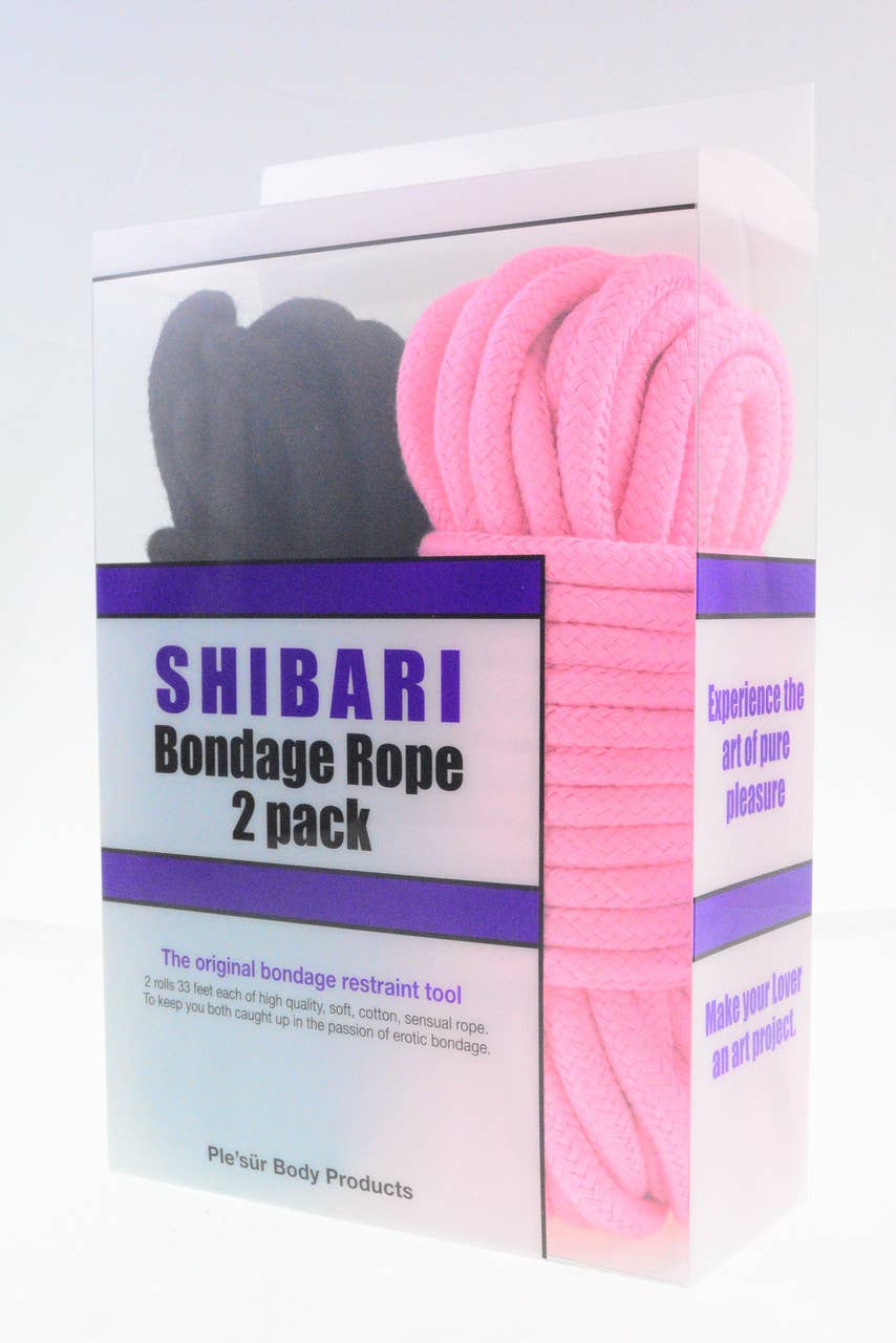 Rope 2 Pack Shibari Bondage Rope Kit - Pink & Black