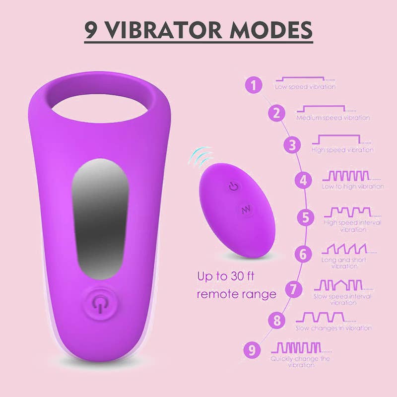 Remote-controlled Wireless Vibrator Lock Ring