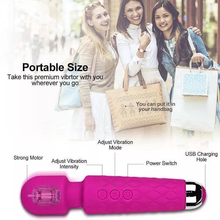 20 Speed Waterproof Wand Vibrator for Women Massage Toy