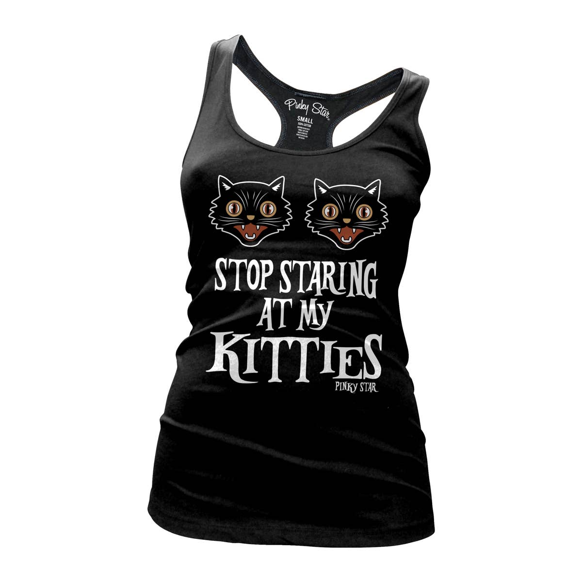 PS1436R-BLACK MULTI | Stop Staring At My Kitties | W's Tank