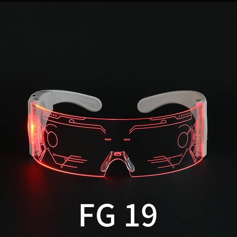 Color-Changing LED Glasses With Foldable Side For Charging