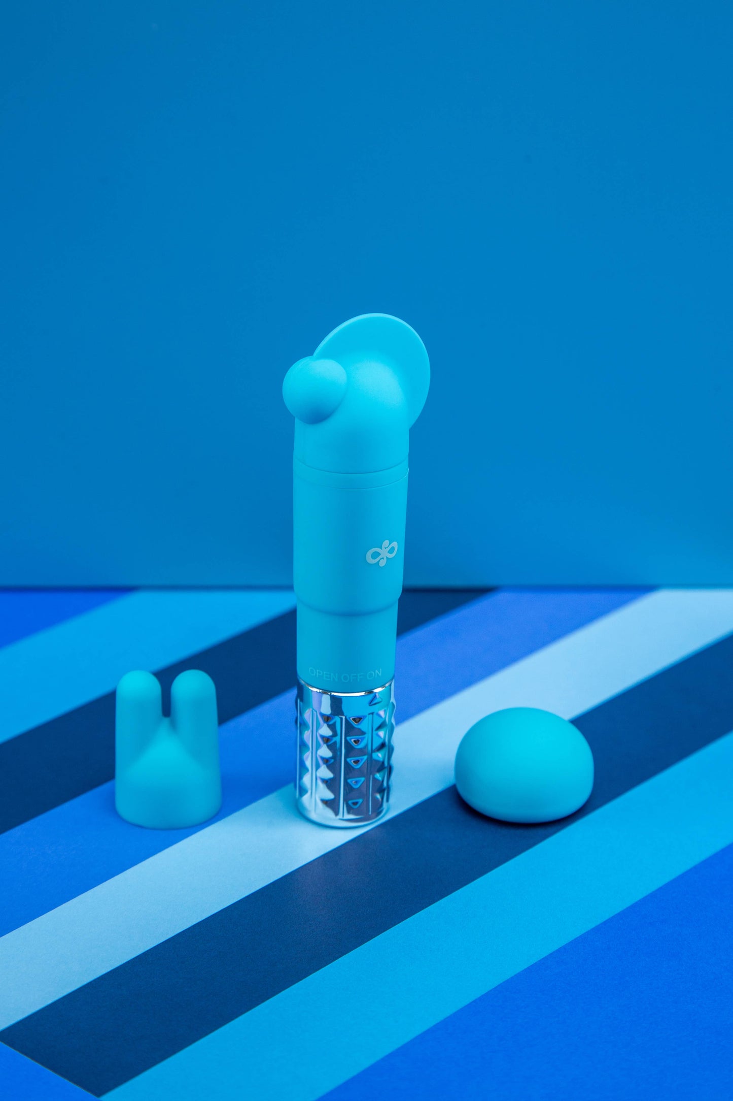 Rose Revitalize - 4" Silicone Mini Vibrator - 3 Attachments