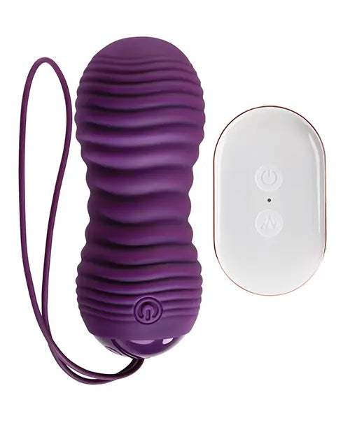 Eager Egg Vibrating & Thrusting w/ Remote Purple - eld EN-RS-1195