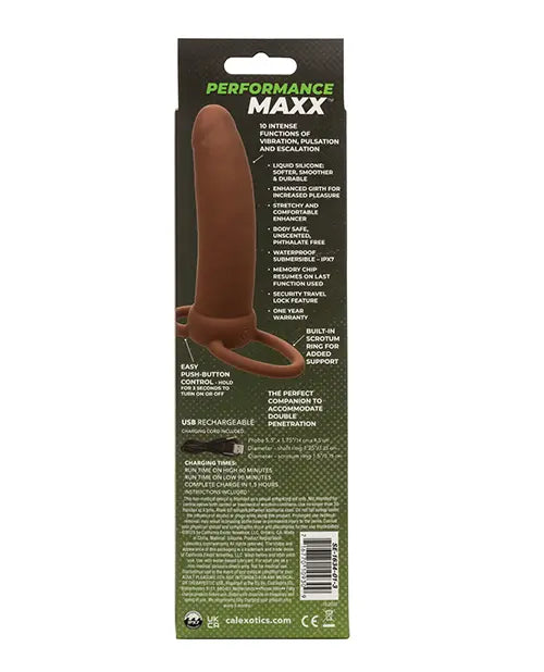 Performance Maxx Rechargeable Thick Dual Penetrator Brown - eld SE1634-01