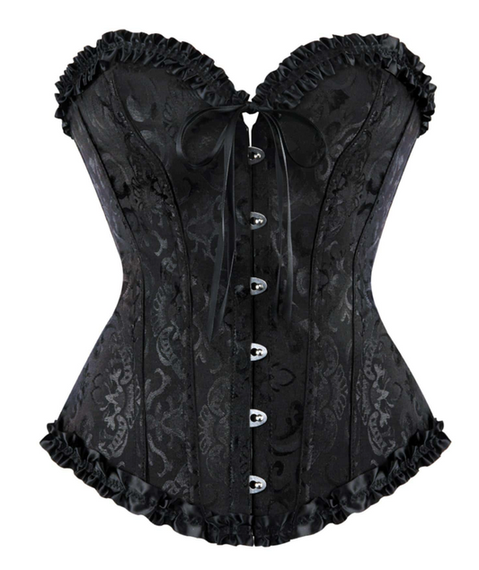 Victorian Romance Brocade Overbust Corset – Multiple Colors